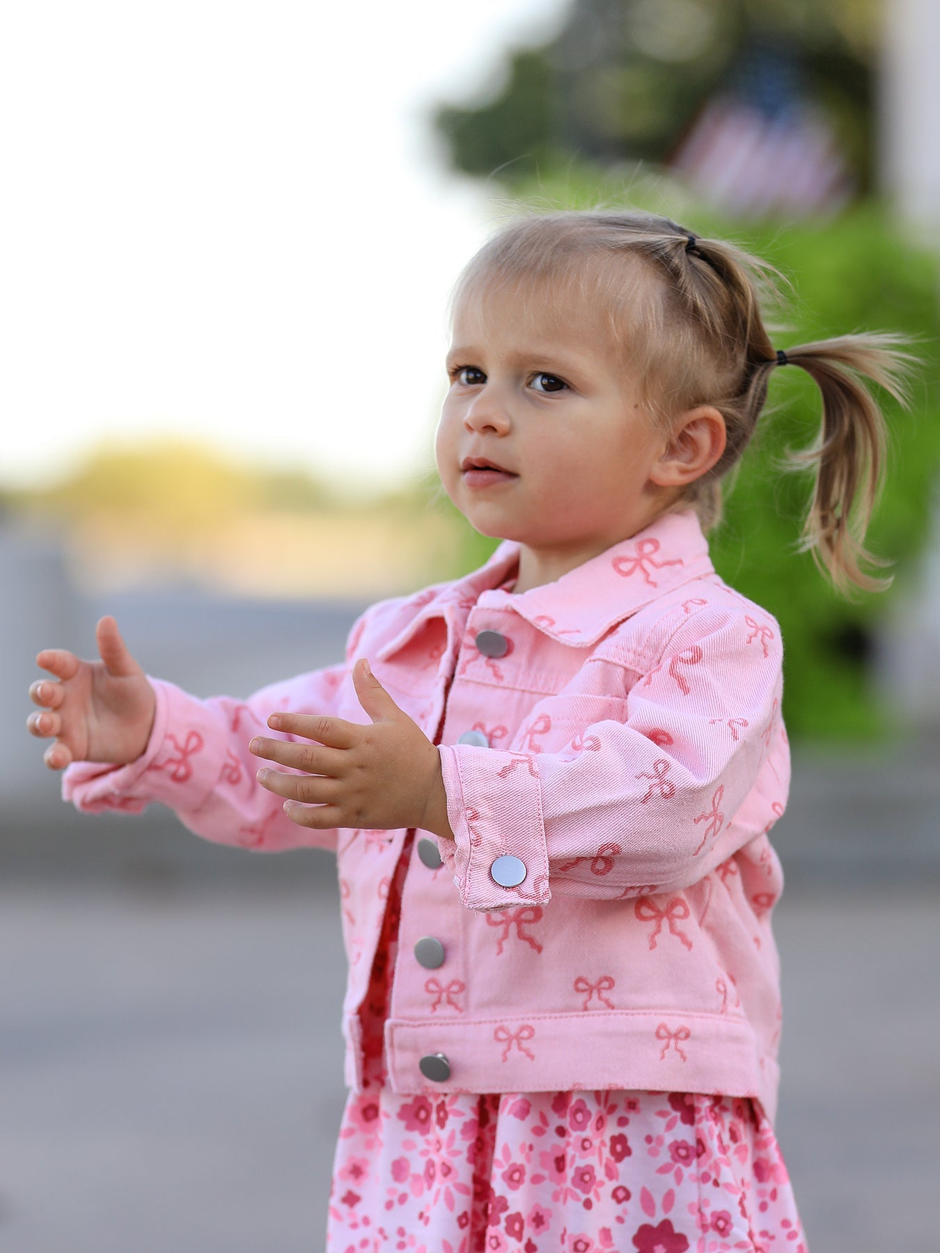 Pink Girls Denim Jacket