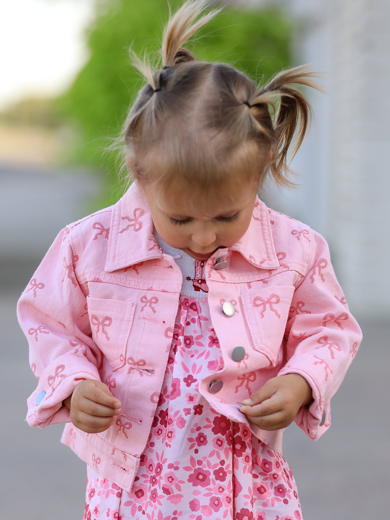 Pink Girls Denim Jacket