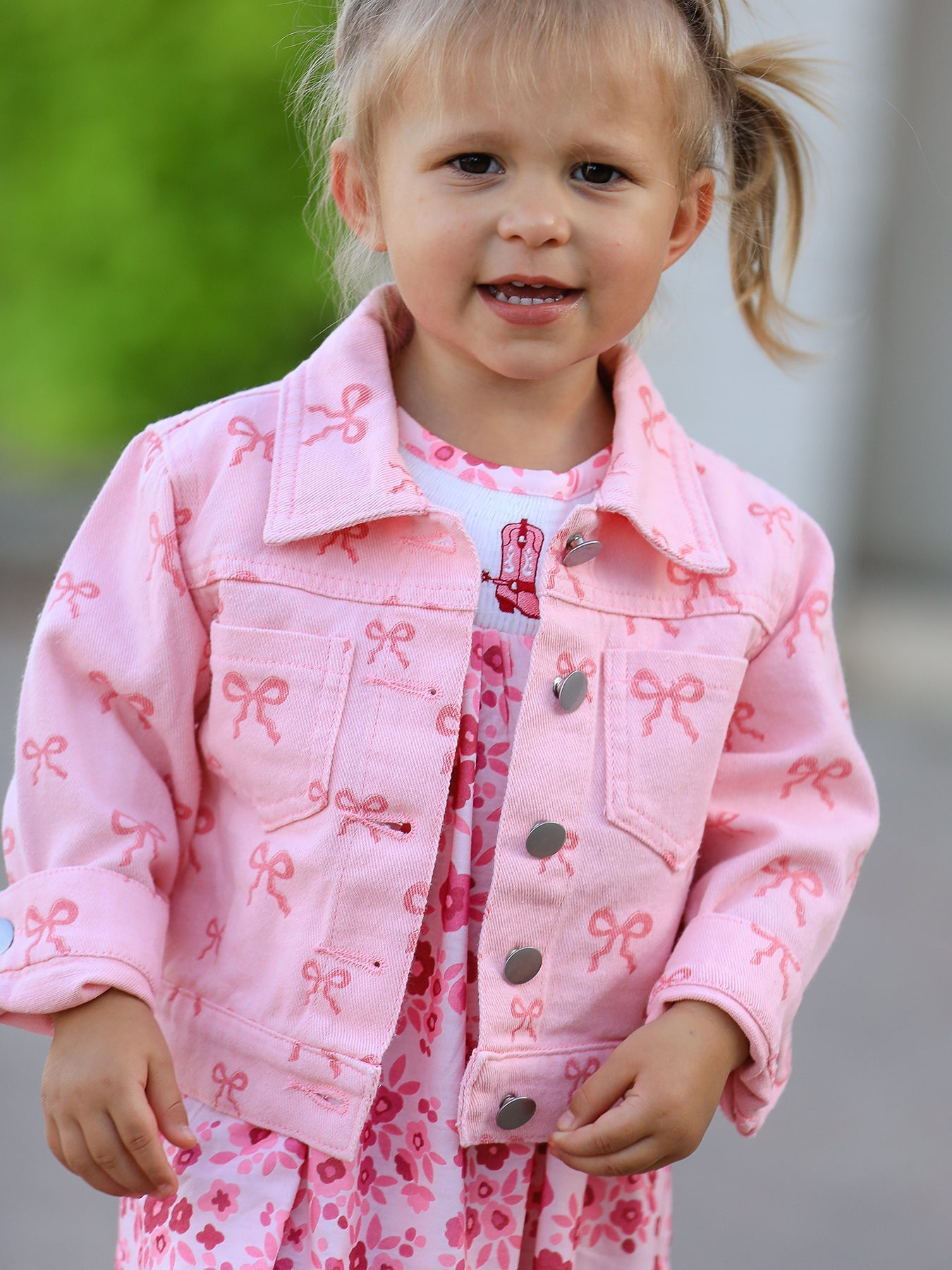 Pink Girls Denim Jacket