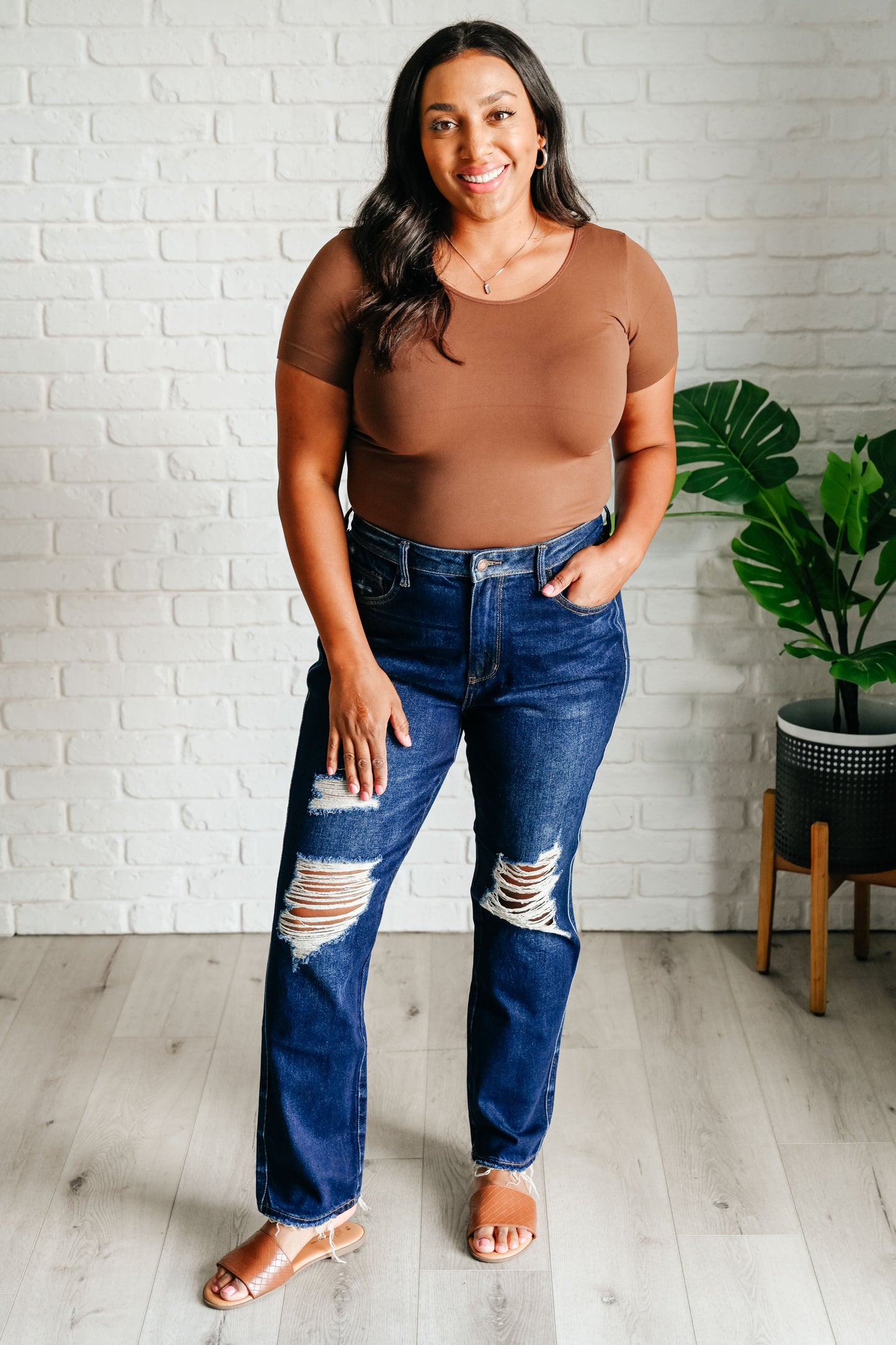The Perfect Fit High Rise Straight Jeans