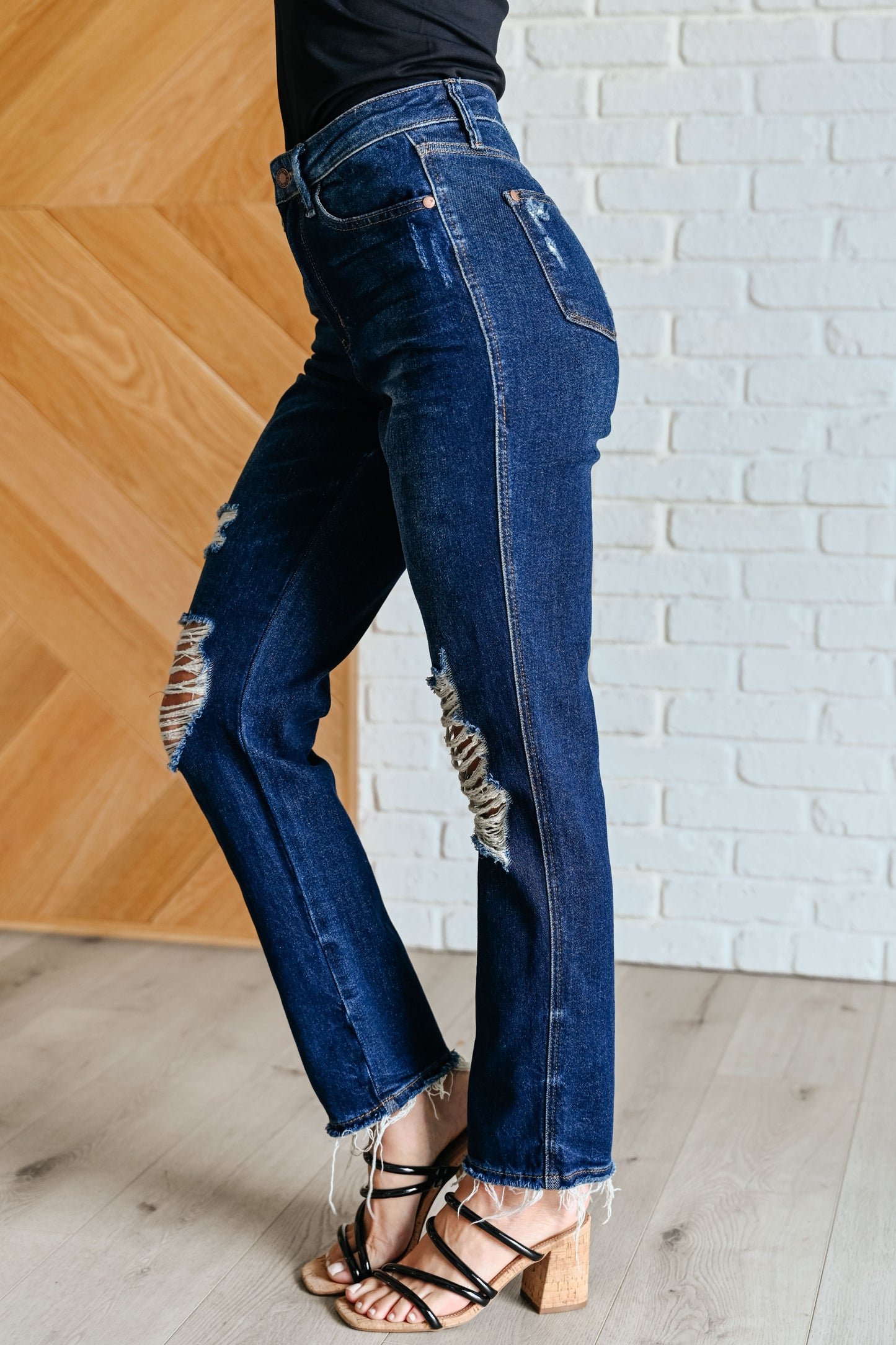 The Perfect Fit High Rise Straight Jeans