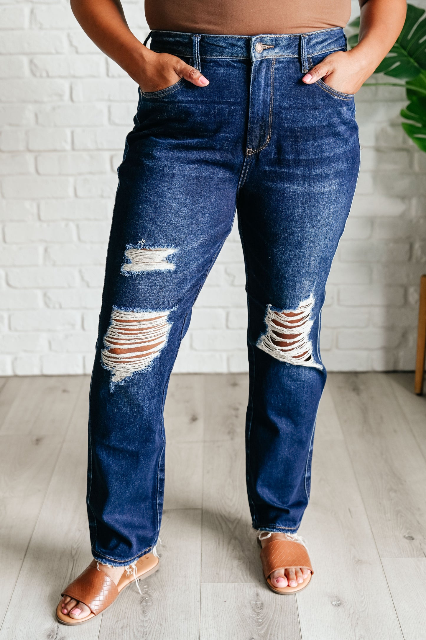 The Perfect Fit High Rise Straight Jeans