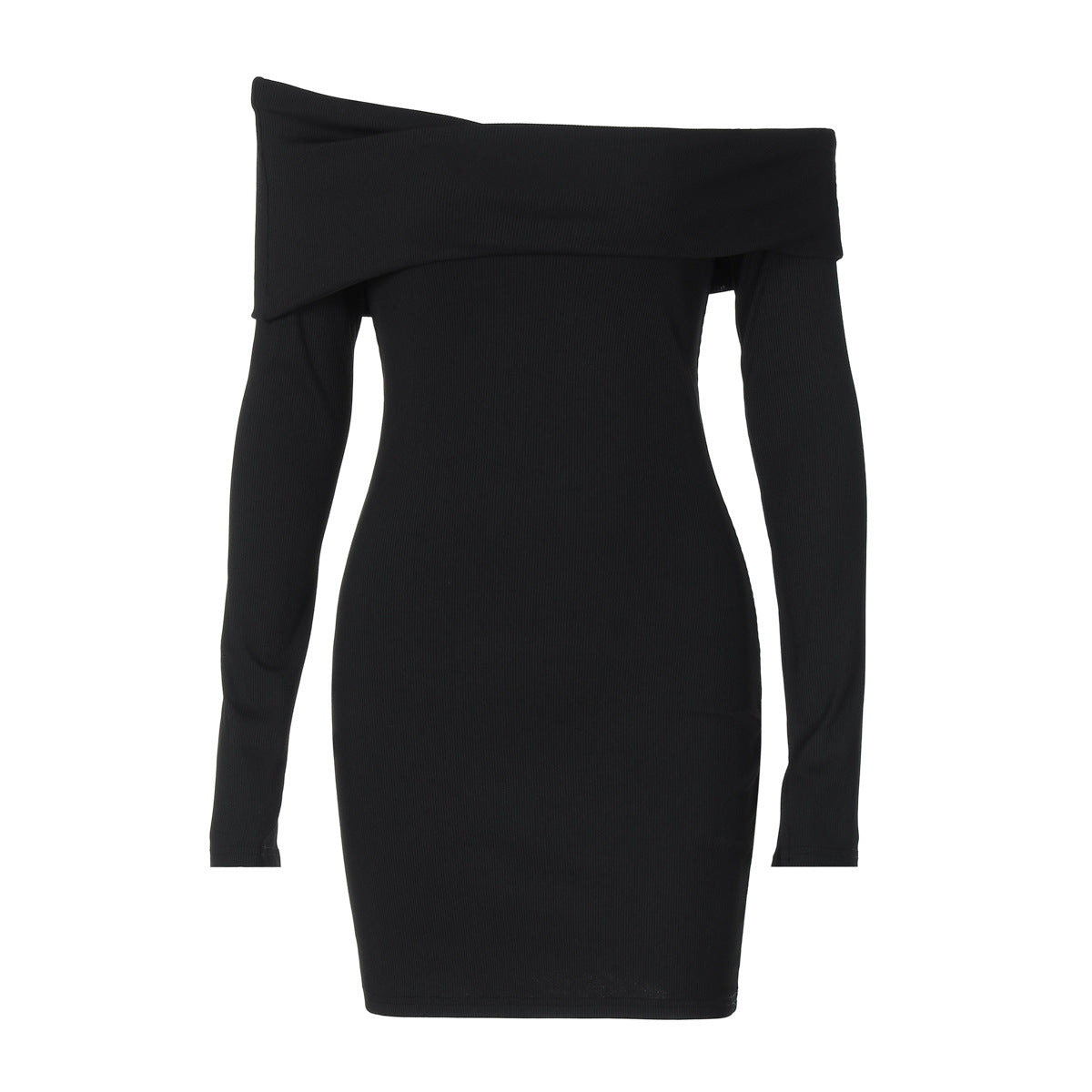Autumn Slim Solid Color Sheath Dress