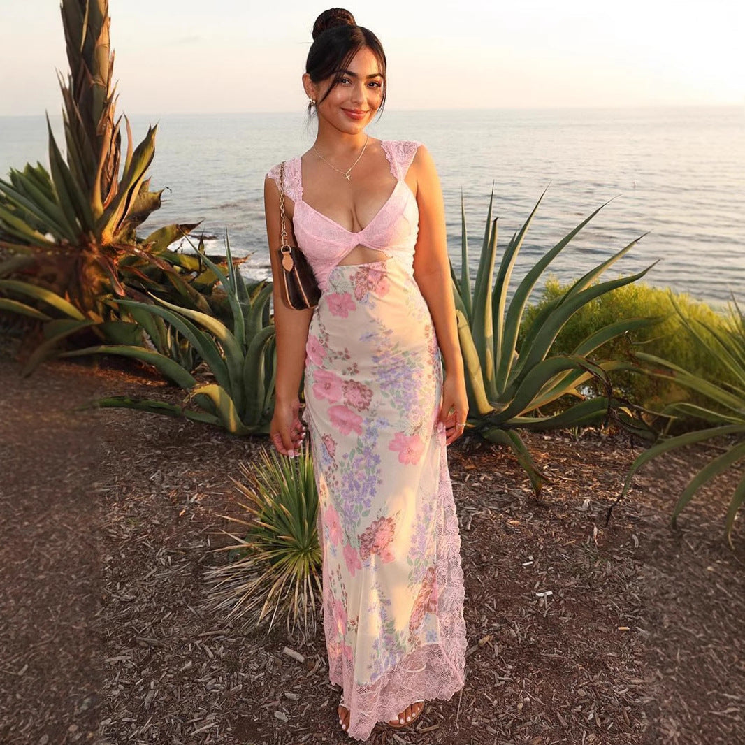 Cutout Sling Dress Beach Dress