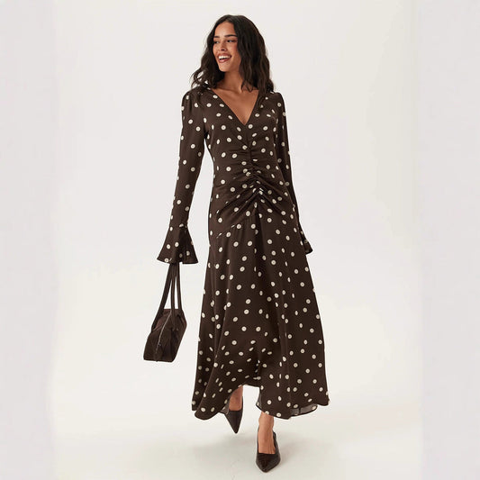 Polka Dot Long Sleeve Dress