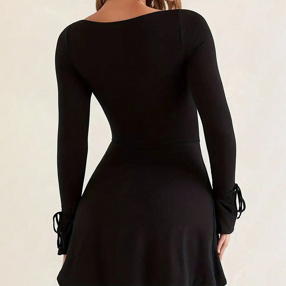 Red & Black Autumn Dress