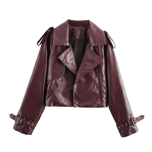 Faux Leather Moto
