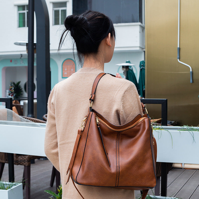 Vegan Leather Hobo Handbag