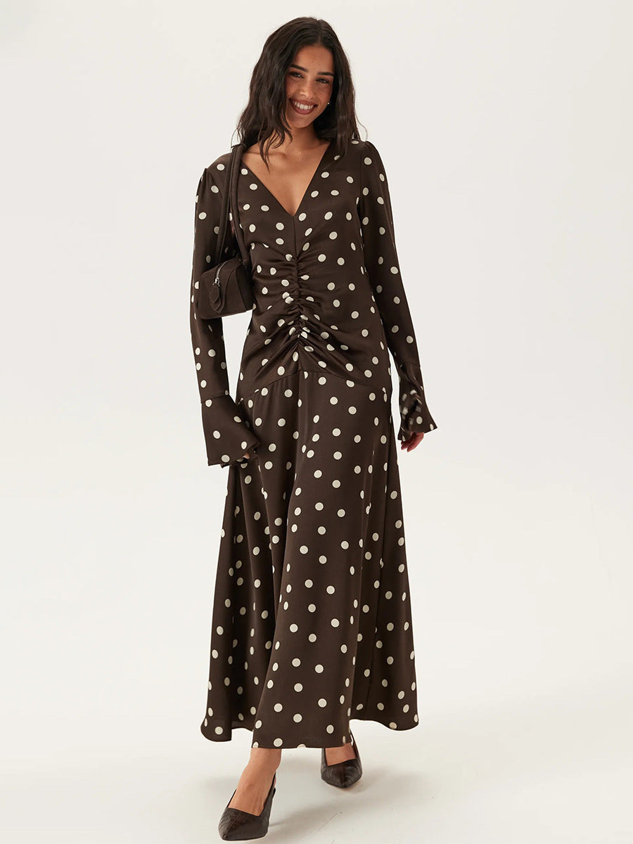Polka Dot Long Sleeve Dress
