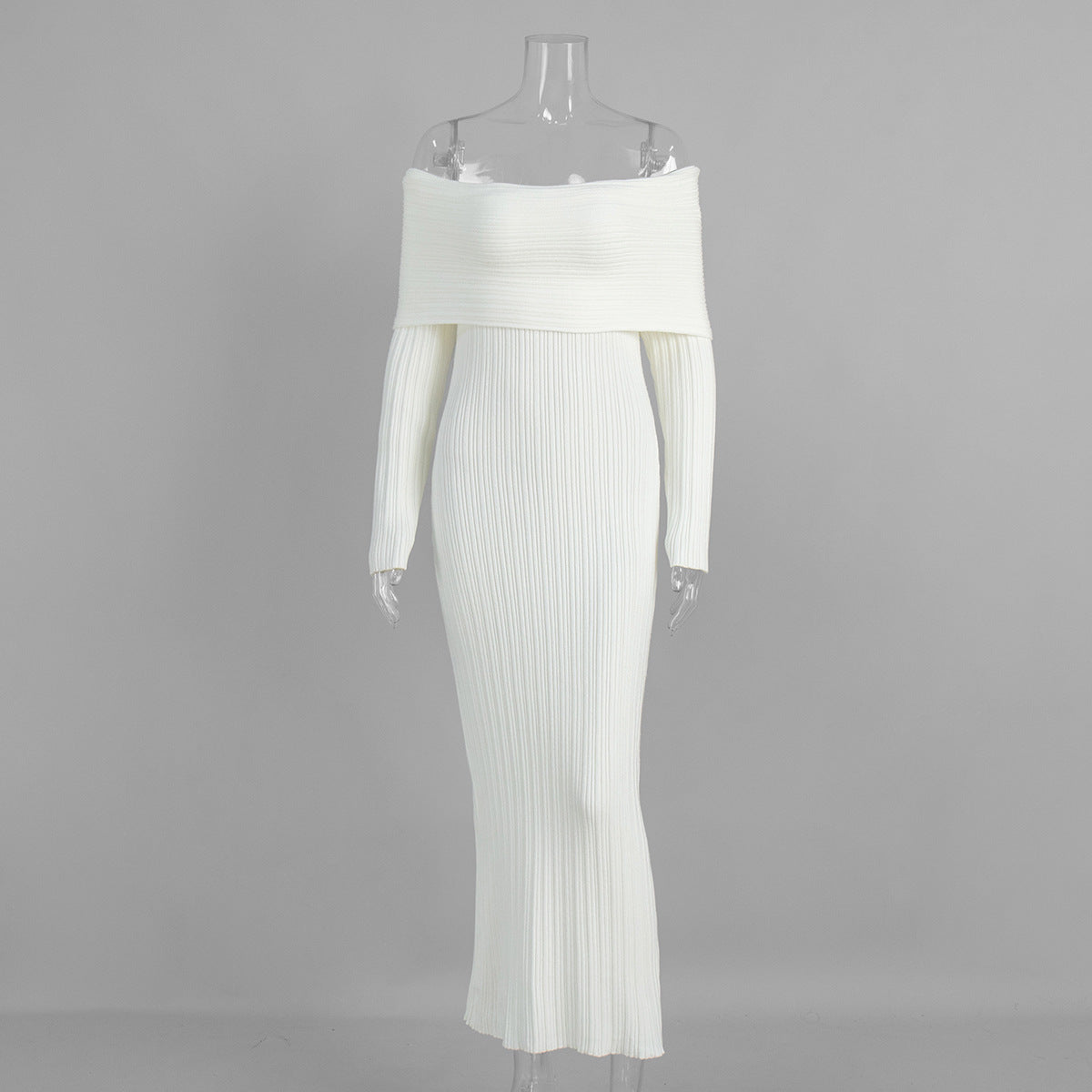 Off The Shoulder Knitted Dress