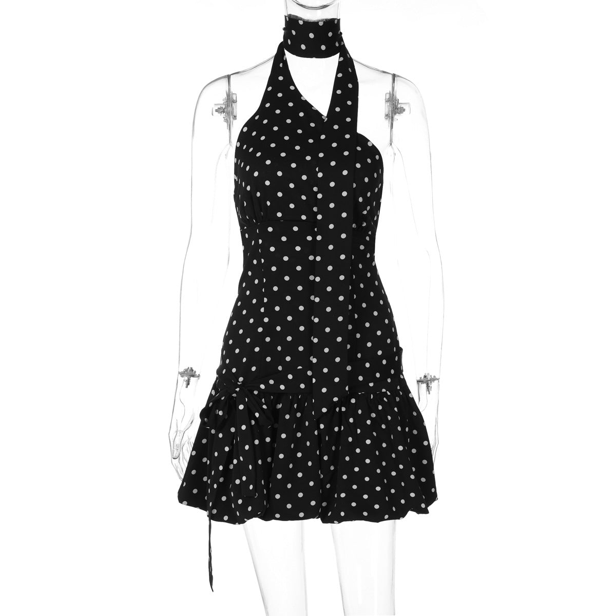 Polka Dot Cinched Dress