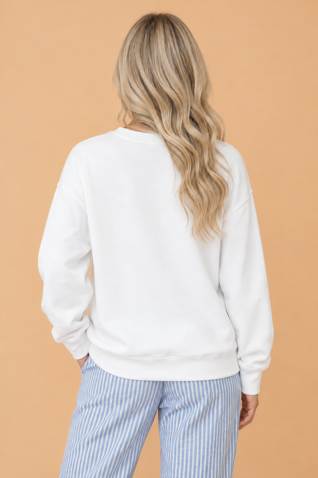 Floral Bow Drop Shoulder Long Sleeve Top