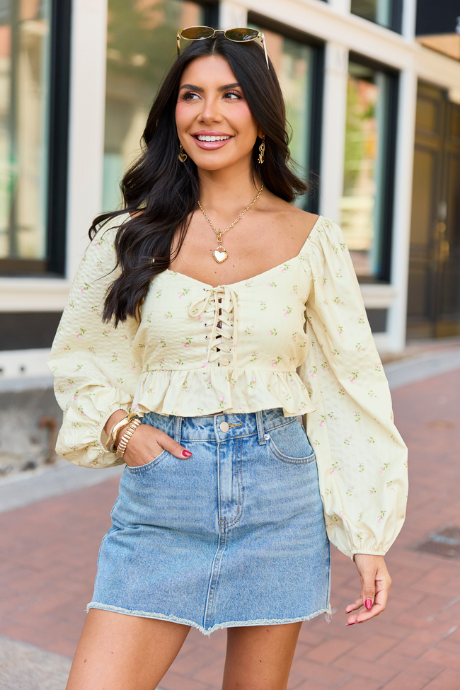 Sarah Frayed Hem Medium Wash Denim Mini Skirt FINAL SALE