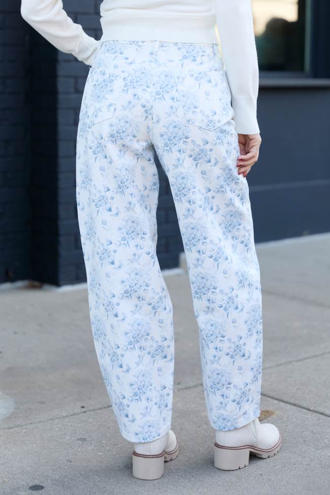 Lennon Floral Barrel Leg Jeans SALE