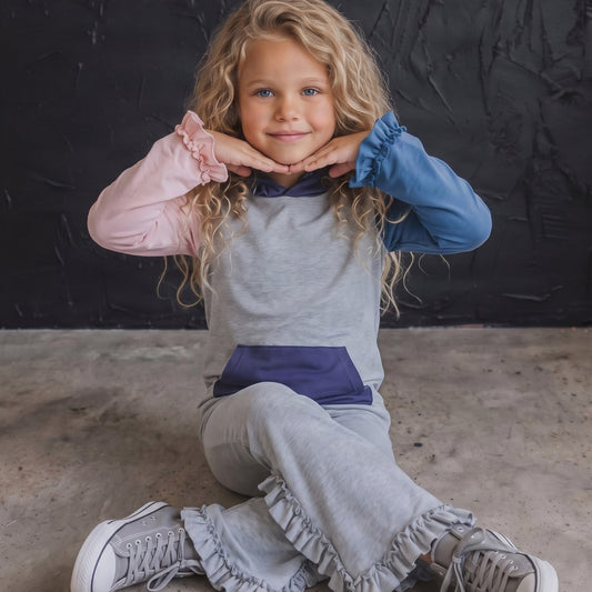 Rosy Gray Lucy Hooded Set