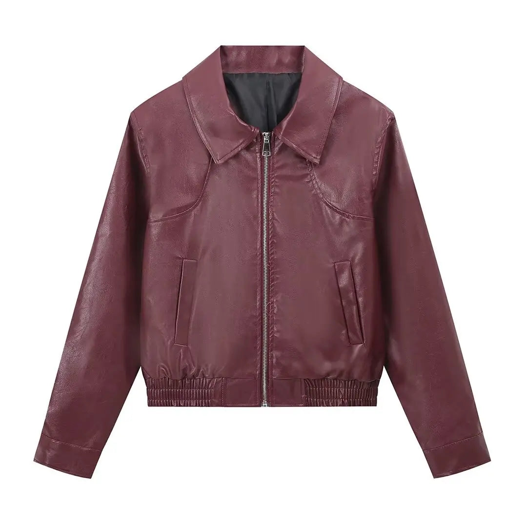 Foridol Wine Red Vintage Faux Leather