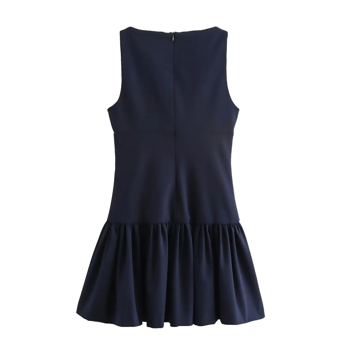 Bowknot Pleated Tank Short Dress