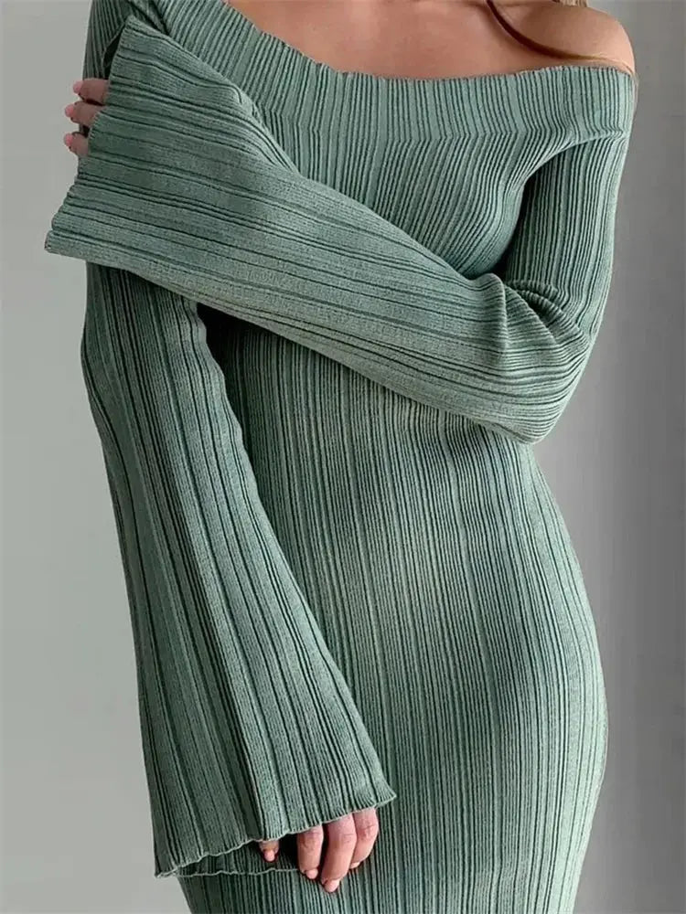 Elegant High-Waist Slim Backless Dress