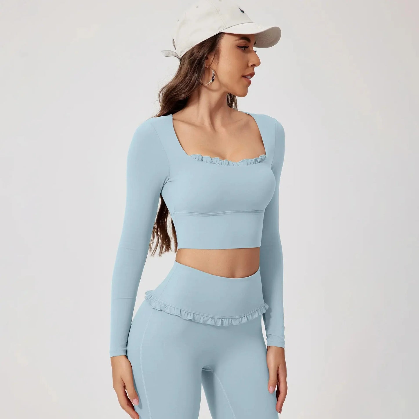 Activewear Set: Long-Sleeve Top and Bottoms