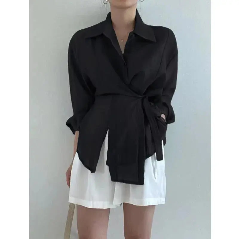 Chic Long Sleeve Button-Down Shirt