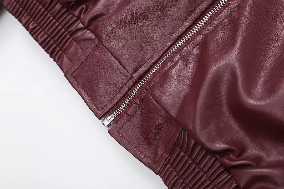 Foridol Wine Red Vintage Faux Leather