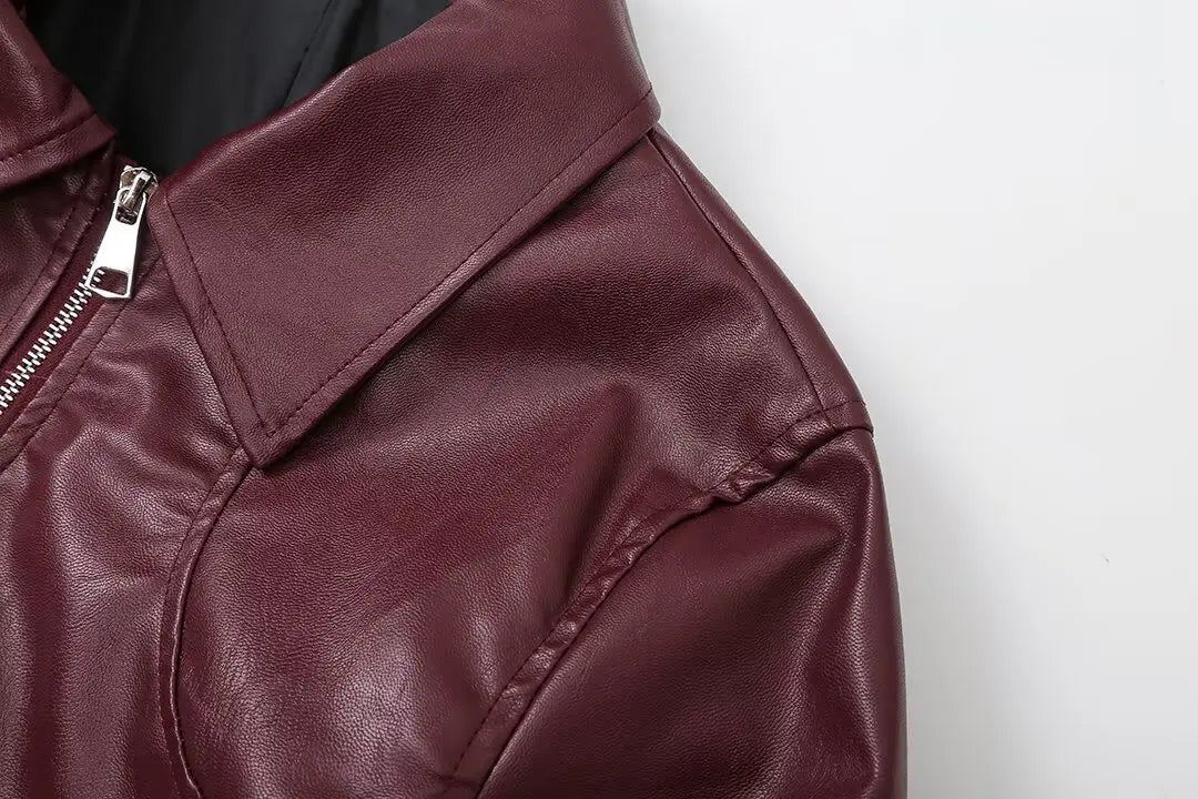 Foridol Wine Red Vintage Faux Leather