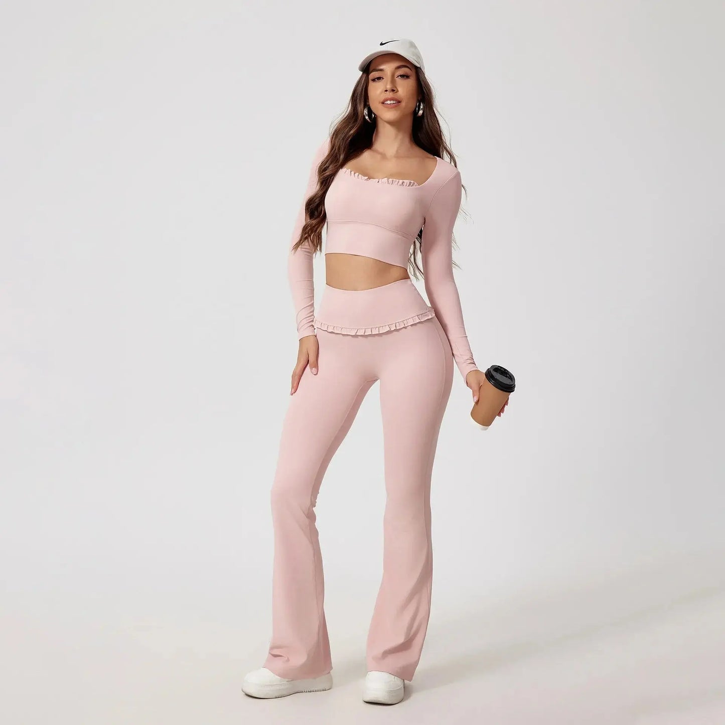 Activewear Set: Long-Sleeve Top and Bottoms