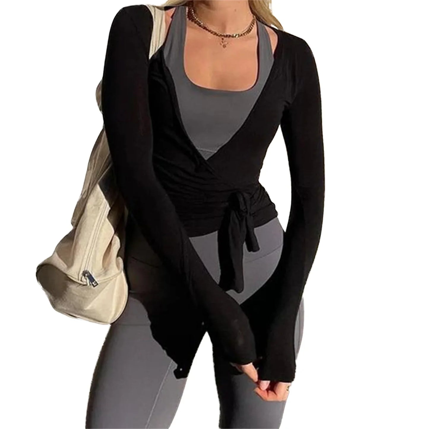 Front Tie Yoga Top