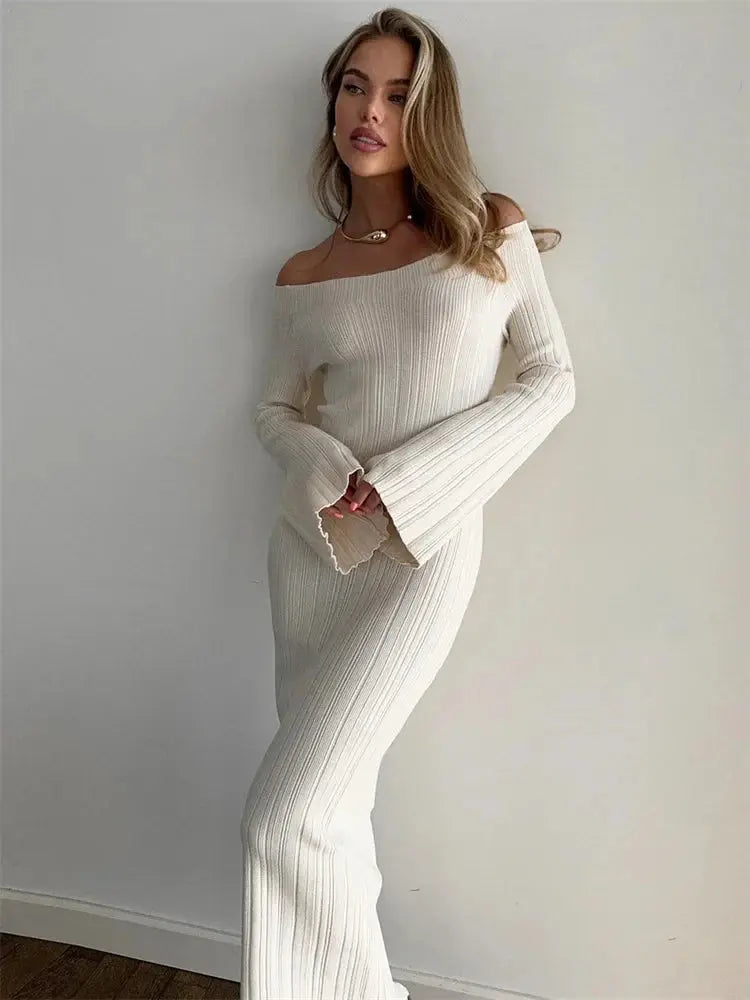 Elegant High-Waist Slim Backless Dress