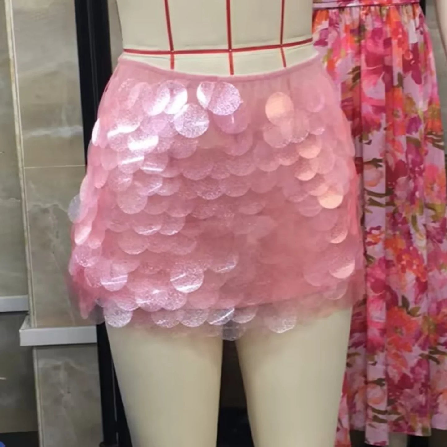 Glitter Mini Skirts