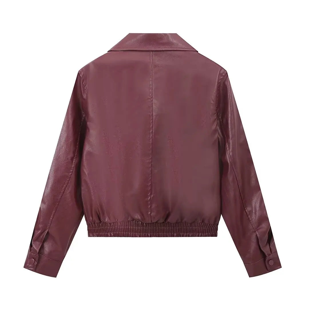 Foridol Wine Red Vintage Faux Leather