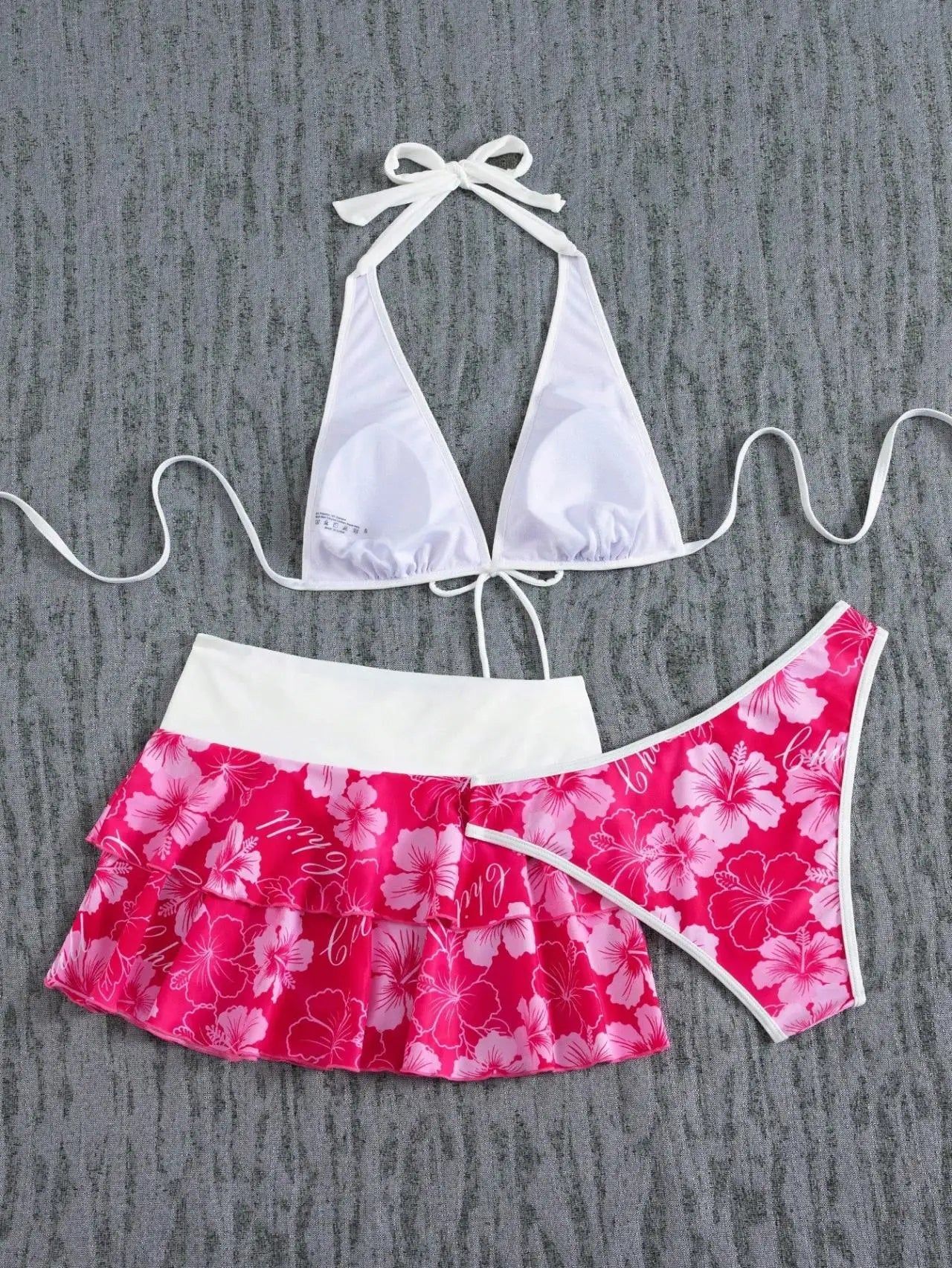 Contrast Bikini Set