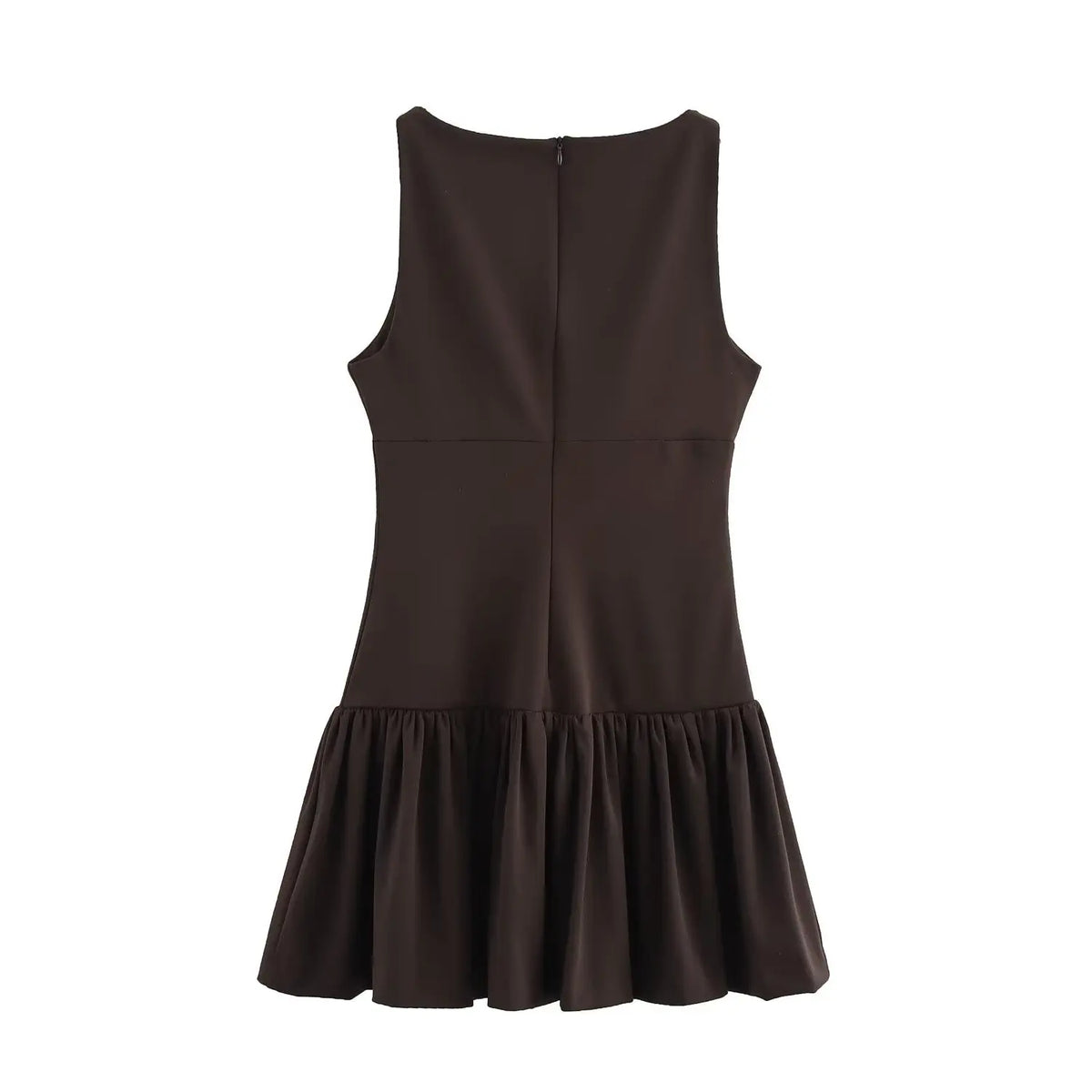Bowknot Pleated Tank Short Dress