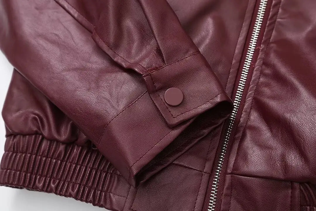 Foridol Wine Red Vintage Faux Leather