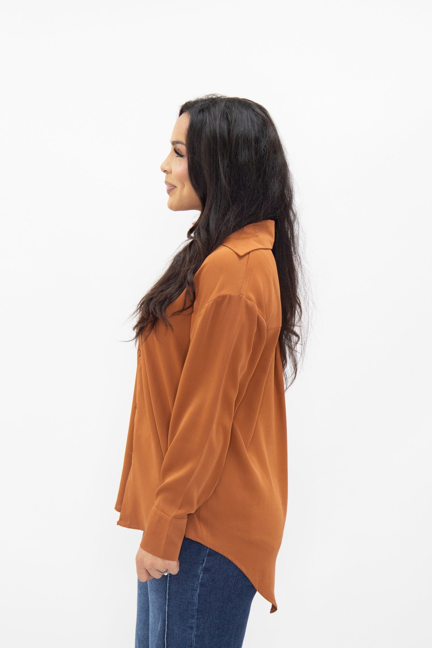 Kathryn Classic Button-Up, Rust