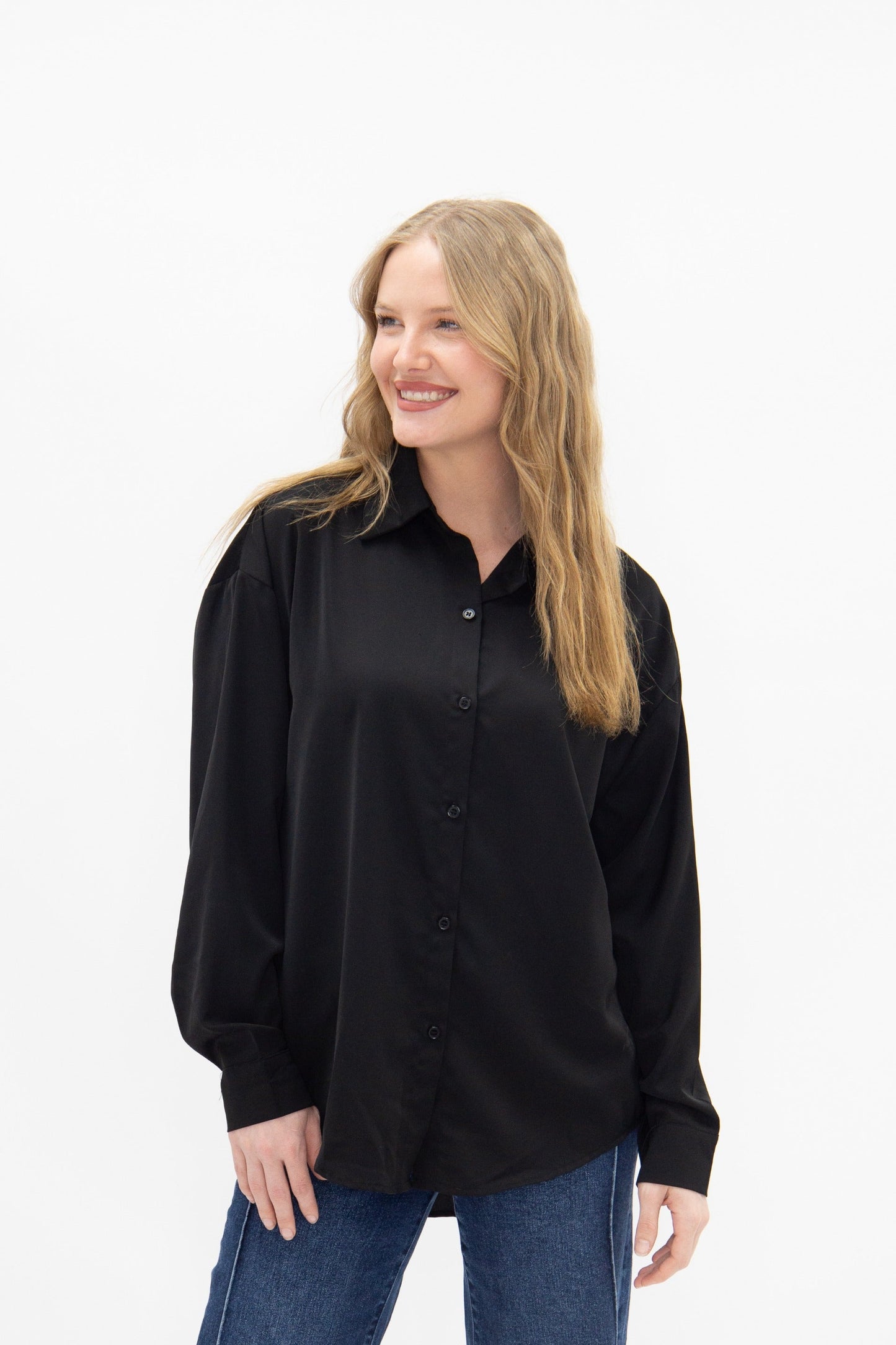Kathryn Button-Up, Black