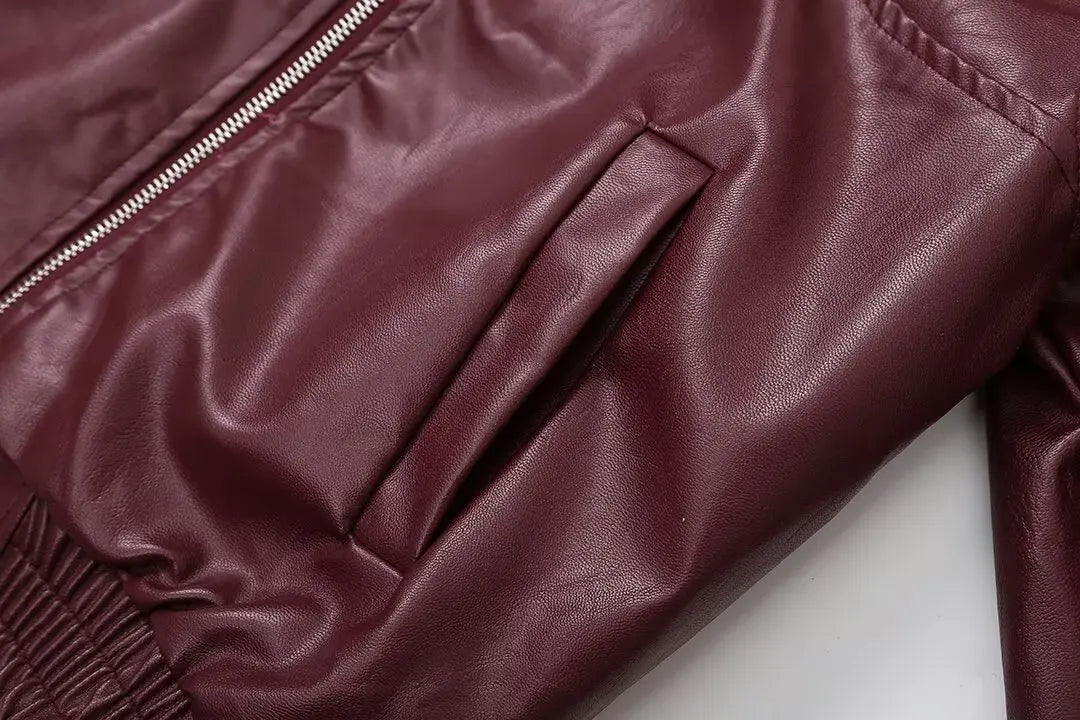 Foridol Wine Red Vintage Faux Leather