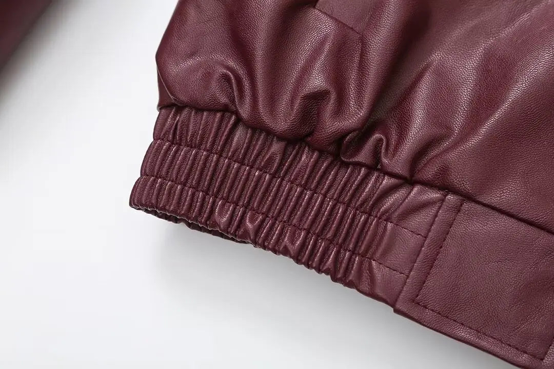 Foridol Wine Red Vintage Faux Leather