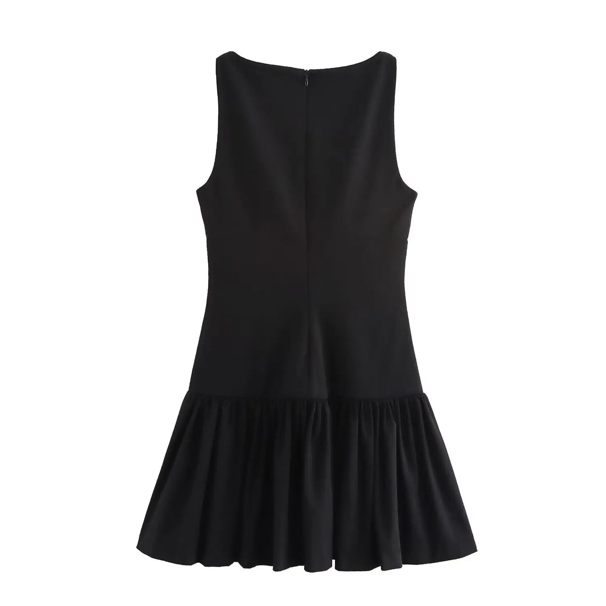 Bowknot Pleated Tank Short Dress