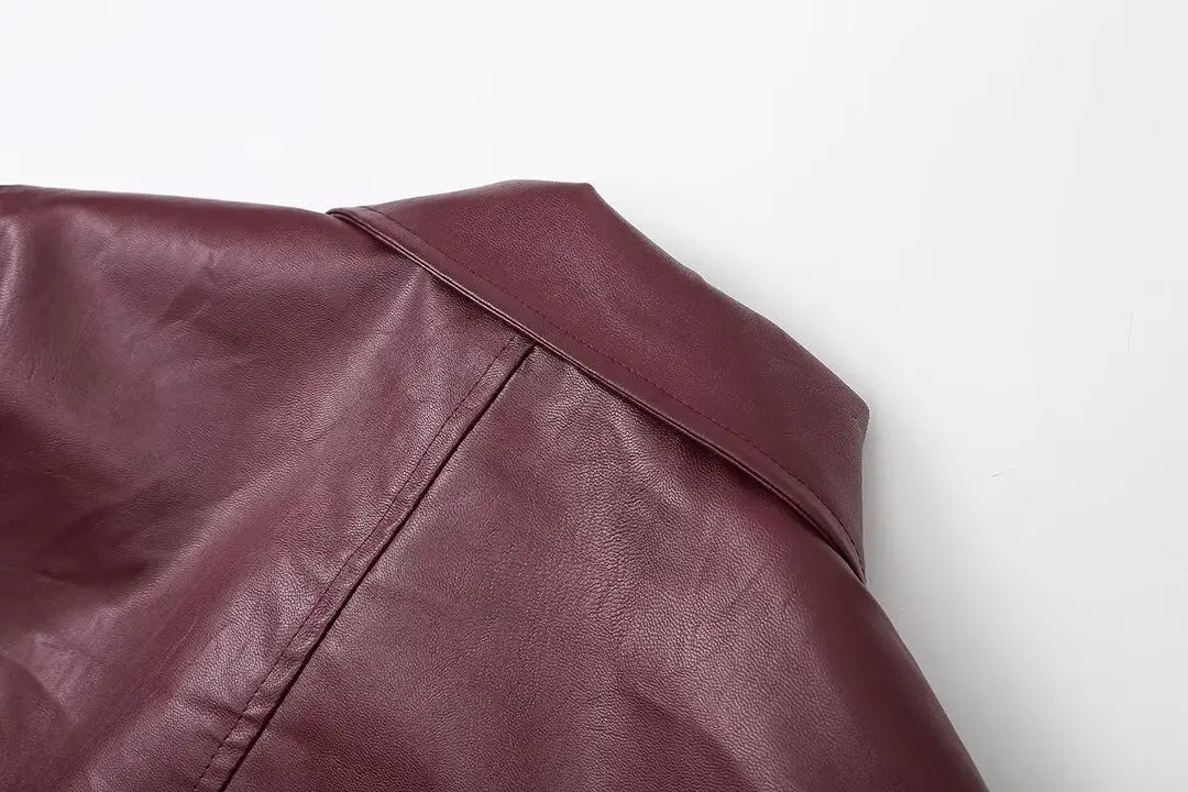 Foridol Wine Red Vintage Faux Leather
