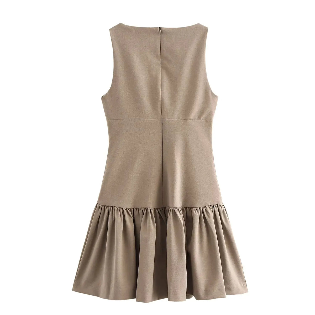 Bowknot Pleated Tank Short Dress