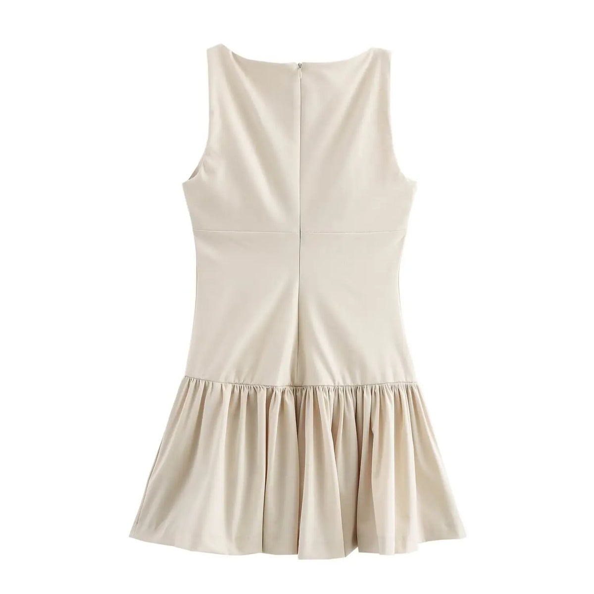 Bowknot Pleated Tank Short Dress