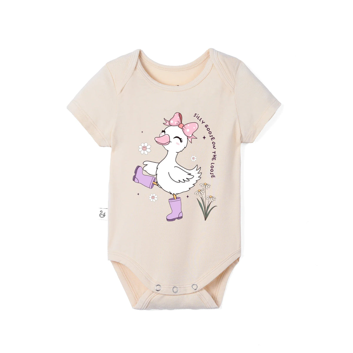 Silly Goose On The Loose Bamboo Baby Bodysuit