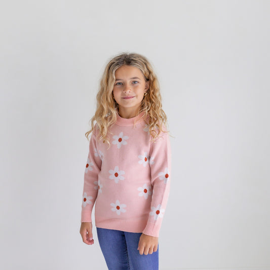 Blush Flower Sweater