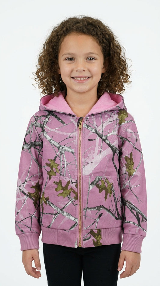 Pink Camo Hooded Jacket