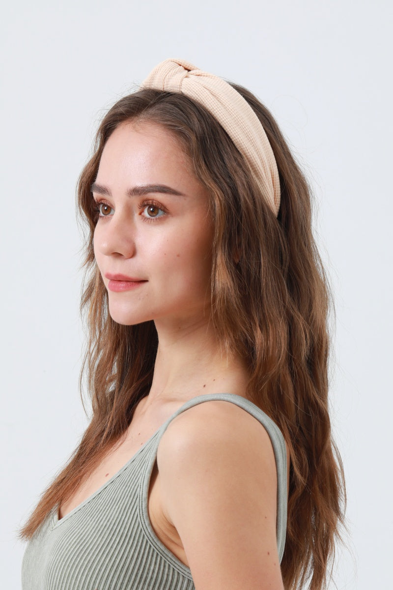 Waffle Texture Knit Headband – Cozy & Chic Hair Wrap 🧣 Leto Collection