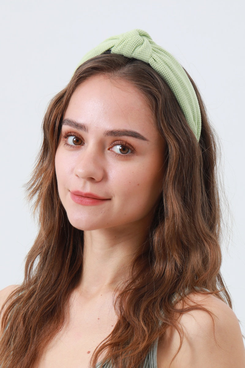 Waffle Texture Knit Headband – Cozy & Chic Hair Wrap 🧣 Leto Collection