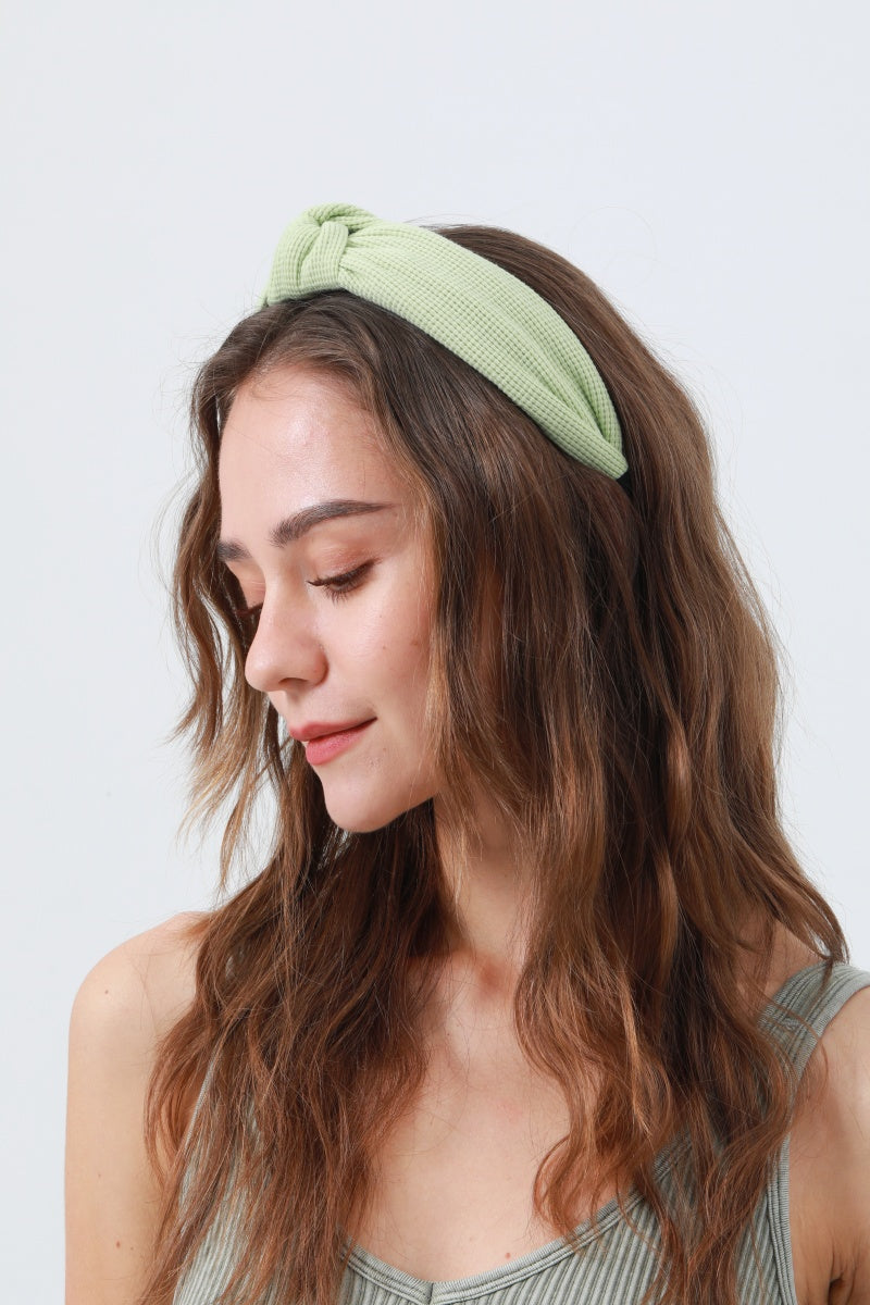 Waffle Texture Knit Headband – Cozy & Chic Hair Wrap 🧣 Leto Collection