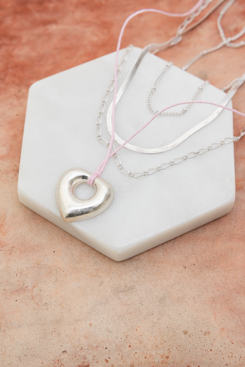 Charmy Loving Heart Layered Necklace Leto Collection