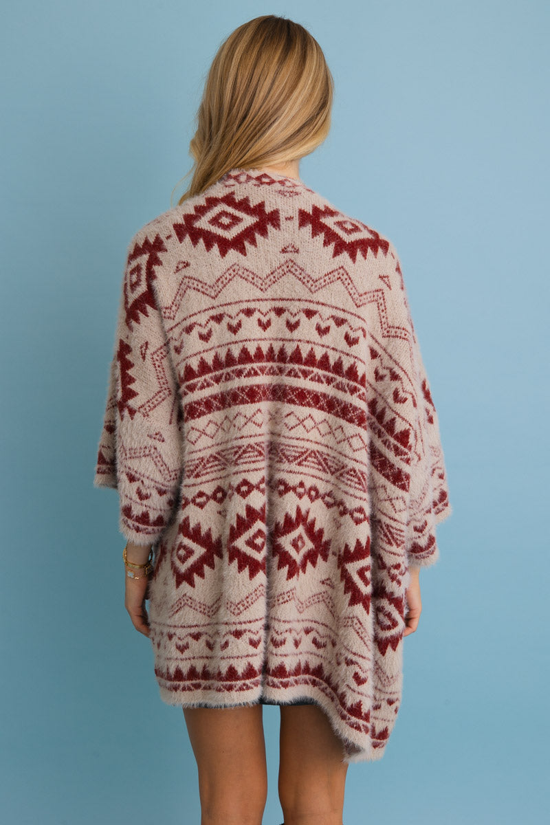 Aztec Soft Knit cardigan with Tribal Print - Western Vibe 🌵 Leto Collection